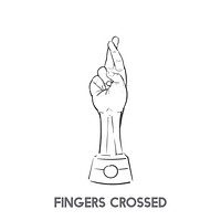 Cross your fingers idiom vector