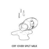 Cry over spilt milk idiom vector