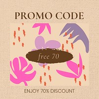 Promotion instagram ad template, editable sale and marketing design psd