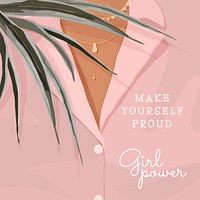 Pink Instagram post template, motivational quote for influencer psd