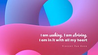 Pink aesthetic HD wallpaper template, gradient fluid design with inspirational quote psd