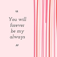 Love quotes Instagram post template, Valentine cute design psd