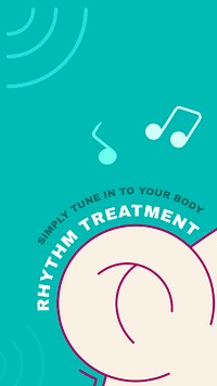 Rhythm treatment ad template, mental health social media story psd