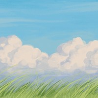 Blue sky background, minimal spring design