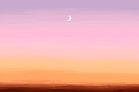 Aesthetic landscape background, colorful sunset design