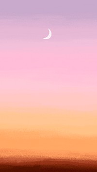 Aesthetic landscape mobile wallpaper, colorful sunset design
