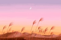 Sunset background, minimal pastel design vector