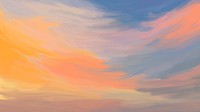 Aesthetic landscape background, colorful sunset design