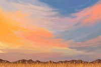 Sunset background, minimal pastel design vector