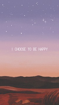 Positive affirmation mobile wallpaper, scenic nature design