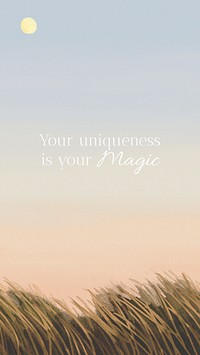 Aesthetic quote iPhone wallpaper, scenic nature design