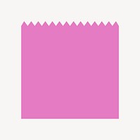 Pink square sticker, abstract geometric shape vector