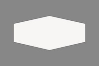 Abstract shape badge sticker, white geometric design vector