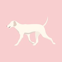 Cute dog collage element, Labrador Retriever vector illustration