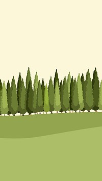 Green forest mobile wallpaper, aesthetic illustration