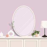 Aesthetic & feminine room background illustration