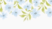 Flower border, computer wallpaper, hand painted summer design psd