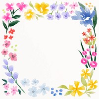 Spring flower frame, aesthetic copy space vector