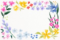 Aesthetic flower frame, watercolor copy space design