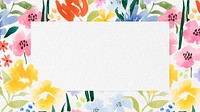 Spring flower frame desktop wallpaper, aesthetic copy space psd