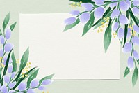 Watercolor flower frame, cute copy space design