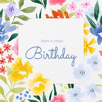 Birthday greeting Instagram post template psd