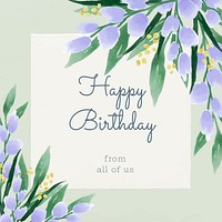 Happy Birthday Facebook post template vector