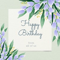 Happy Birthday Instagram post template psd