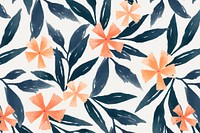 Orange flower background, watercolor hand painted pattern