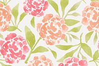 Hydrangea flower background, watercolor hand painted pattern vector