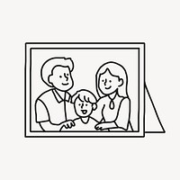 Family picture frame clipart, drawing design