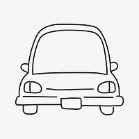 Car doodle clipart, vehicle illustration vector