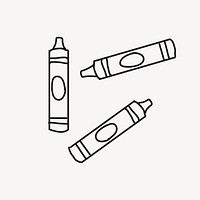 Crayon clipart, stationery drawing design