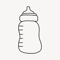 Feeding bottle clipart, baby object drawing design