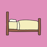 Bed cartoon illustration, furniture design