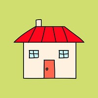 House clipart, real estate illustration psd
