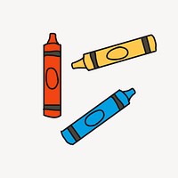 Crayons cartoon illustration, stationery design