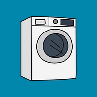 Washing machine clipart, laundry illustration psd
