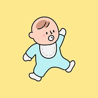 Baby cartoon illustration, infant design