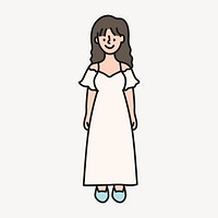 Woman cartoon, person character illustration