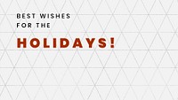 Holiday greetings card psd geometric background