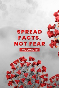 Spread facts not fear coronavirus awareness message vector
