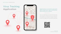 COVID-19 virus tracking app template psd new normal presentation