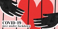 Covid-19 love under lockdown mockup