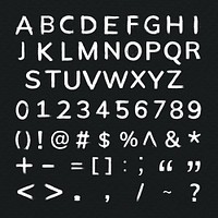 Alphabet,Numbers,Symbols grunge brush stroke typography set
