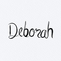 Hand drawn Deborah font psd typography