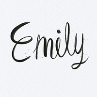 Hand drawn Emily font typography