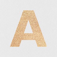 Glitter capital letter A sticker vector