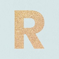 Glitter capital letter R sticker vector