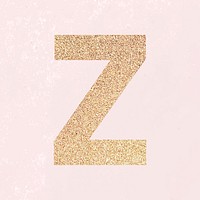 Glitter capital letter Z sticker vector